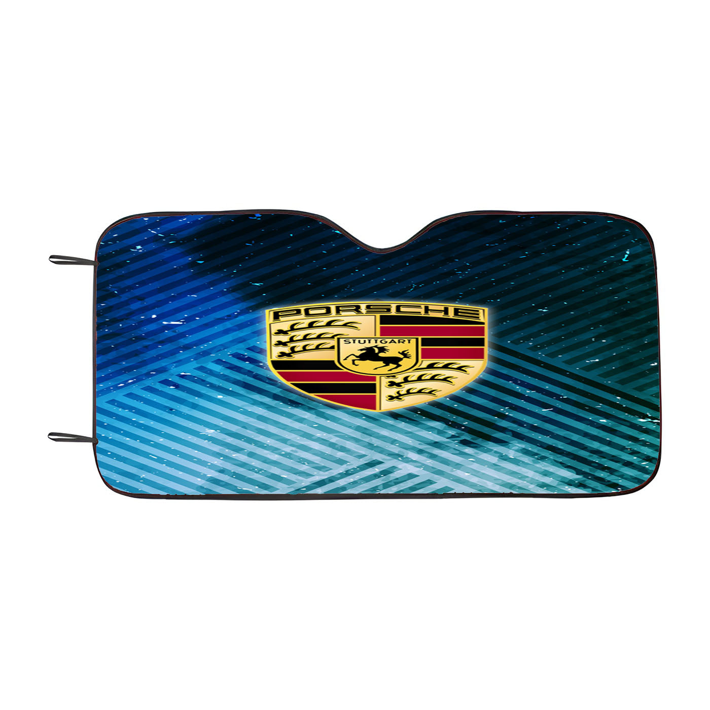 Porsche Logo Stripes Art Car Auto Sun Shade Windshield Cover