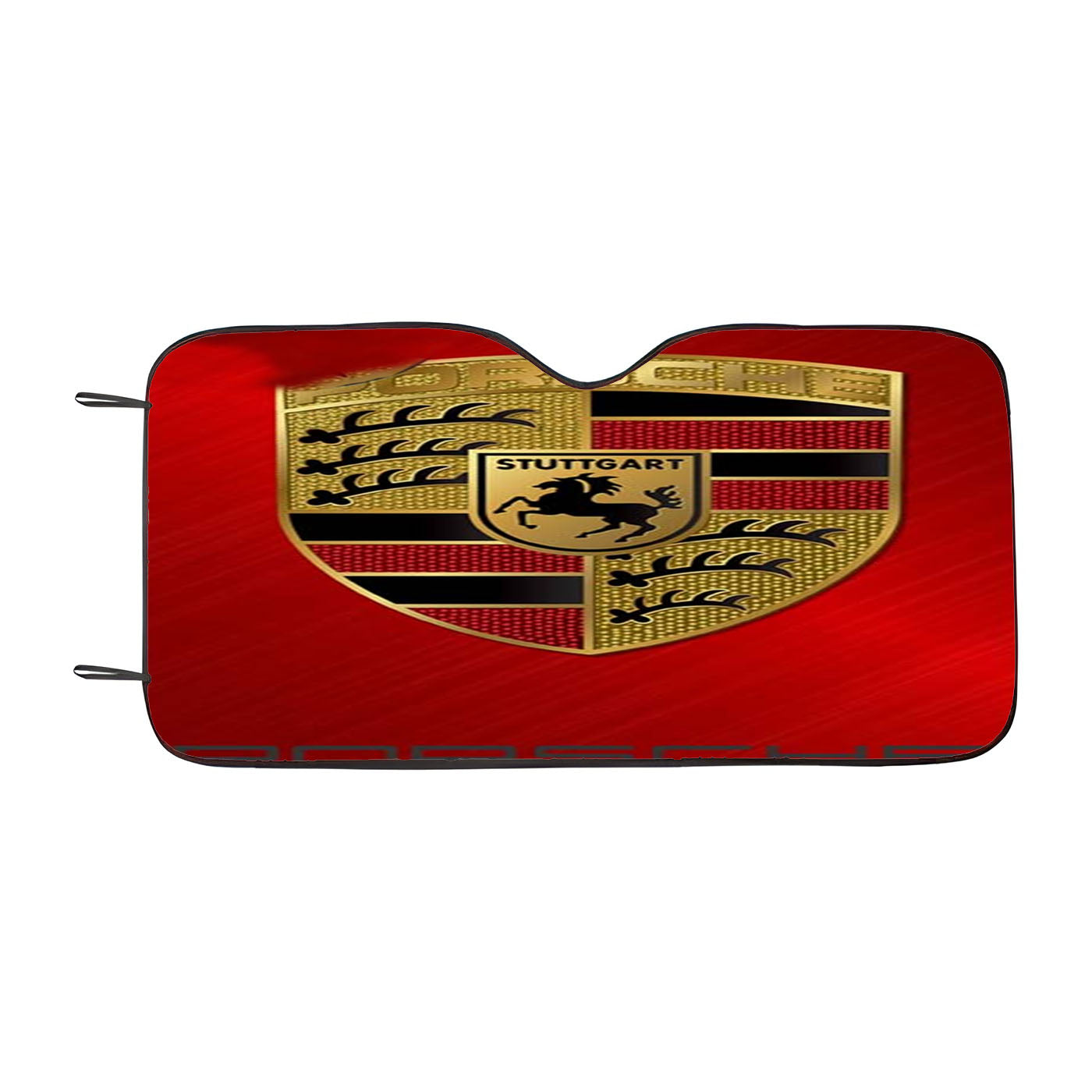 Porsche Red Design Car Auto Sun Shade Windshield Cover