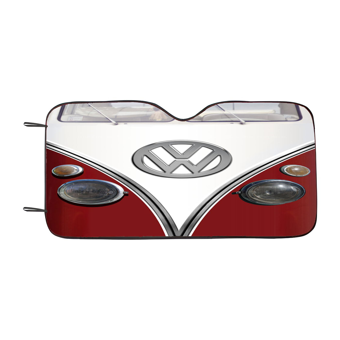 Vintage Vw Bus Red Refrigerator Wrap Car Auto Sun Shade Windshield Cover