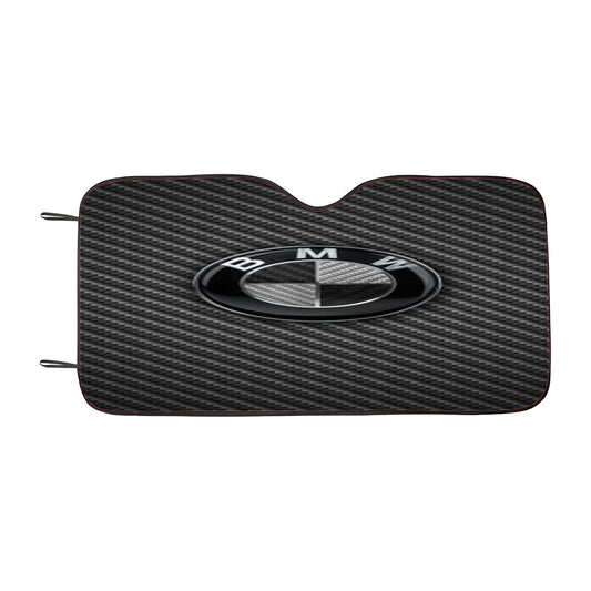 Bmw Black Carbon Car Auto Sun Shade Windshield Cover