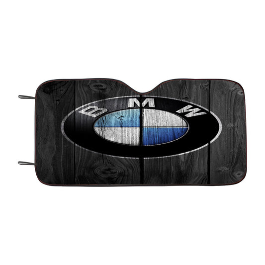Bmw Car Logo Dark Wood Wallpaper Car Auto Sun Shade Windshield Cover