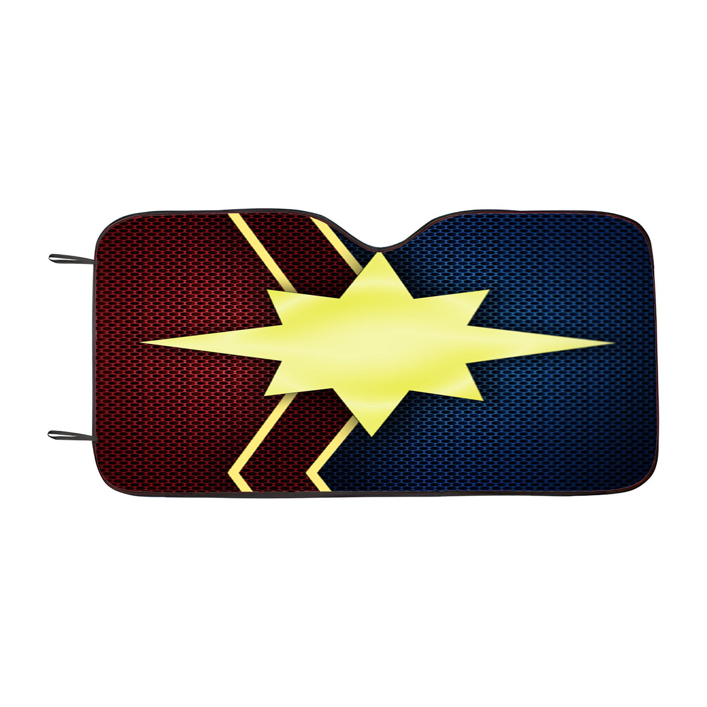 Captain Marvel Logo Carbon Fiber Car Auto Sun Shade Windshield Cover