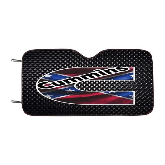 Cummins American Carbon Fiber Car Auto Sun Shade Windshield Cover