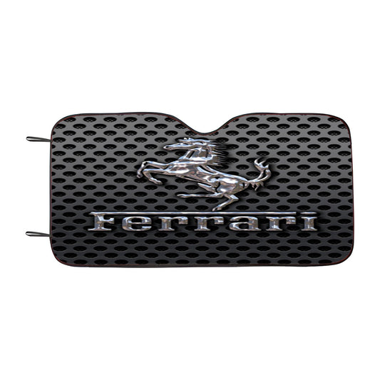 Ferrari Prancing Horse Of Maranello Dark Metal Mesh Car Auto Sun Shade Windshield Cover
