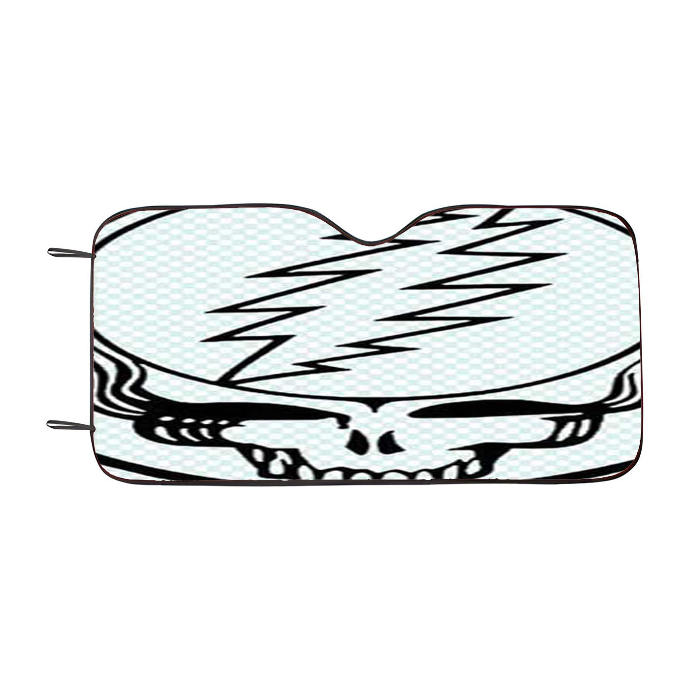 Grateful Dead Logo Outline Checkered Car Auto Sun Shade Windshield Cover