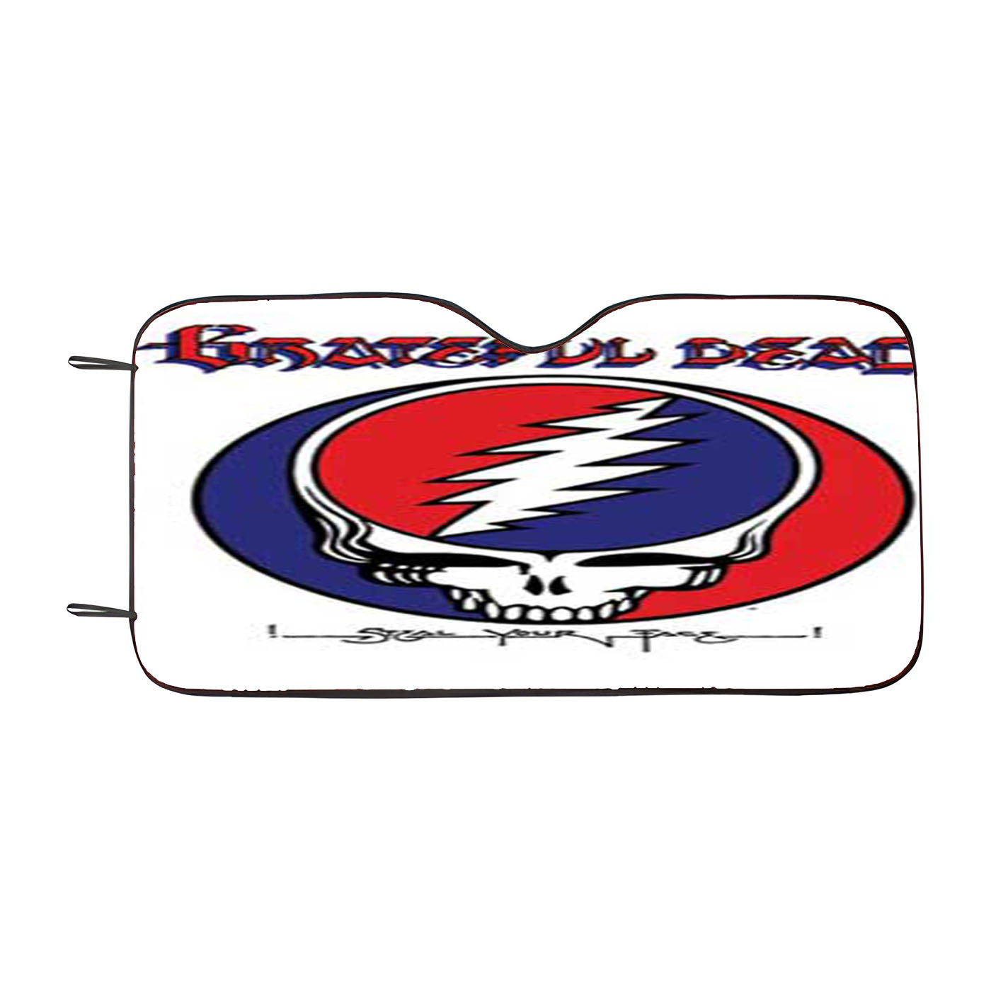 Grateful Dead White-Skull Logo Car Auto Sun Shade Windshield Cover