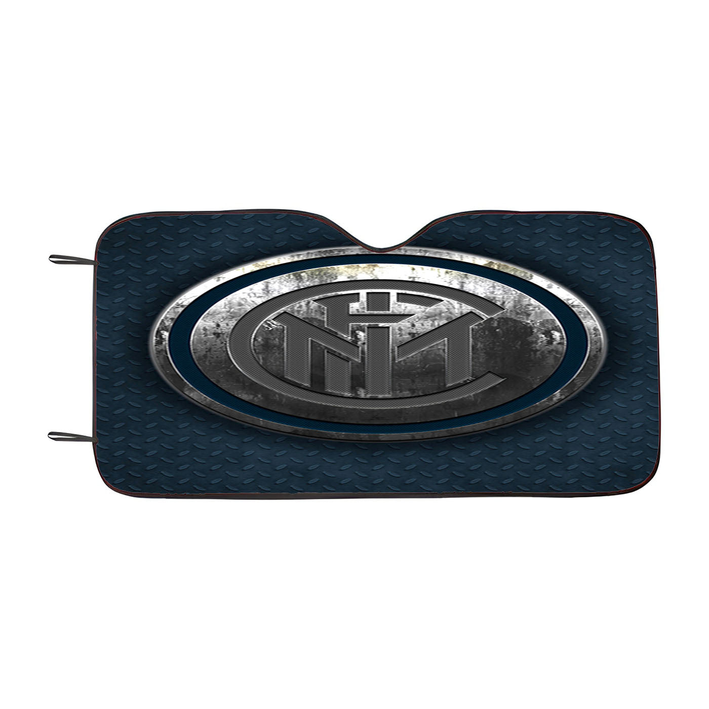 Inter Milan Metal Carbon Fiber Logo Car Auto Sun Shade Windshield Cover
