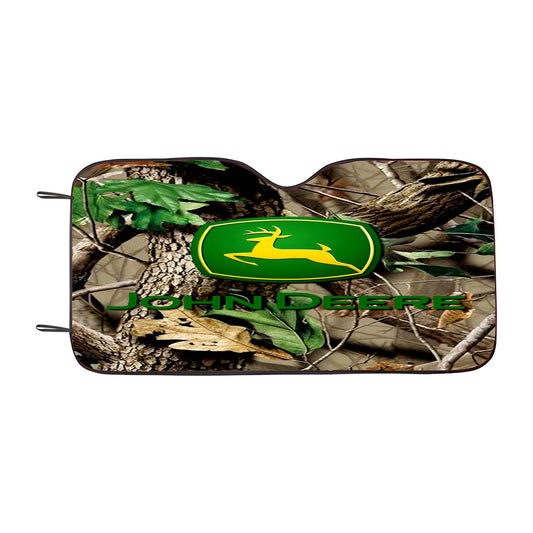 John Deere Camo Logo Car Auto Sun Shade Windshield Cover