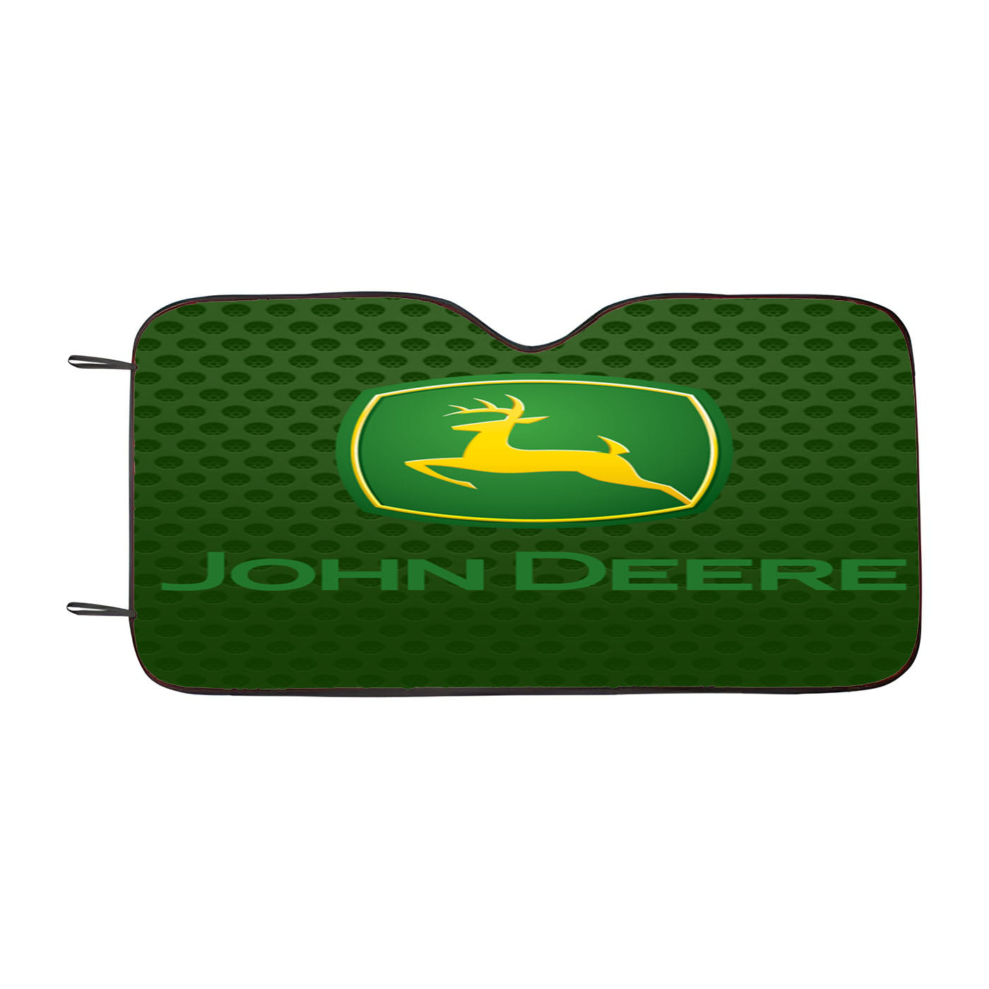 John Deere Green Carbon Fiber Logo Car Auto Sun Shade Windshield Cover