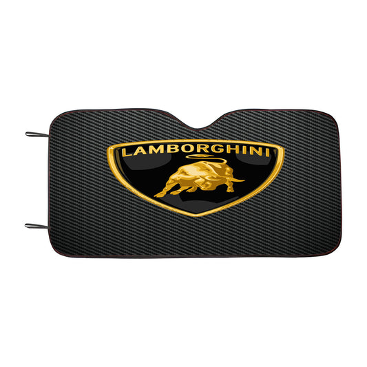 Lamborghini Logo Carbon Fiber Car Auto Sun Shade Windshield Cover