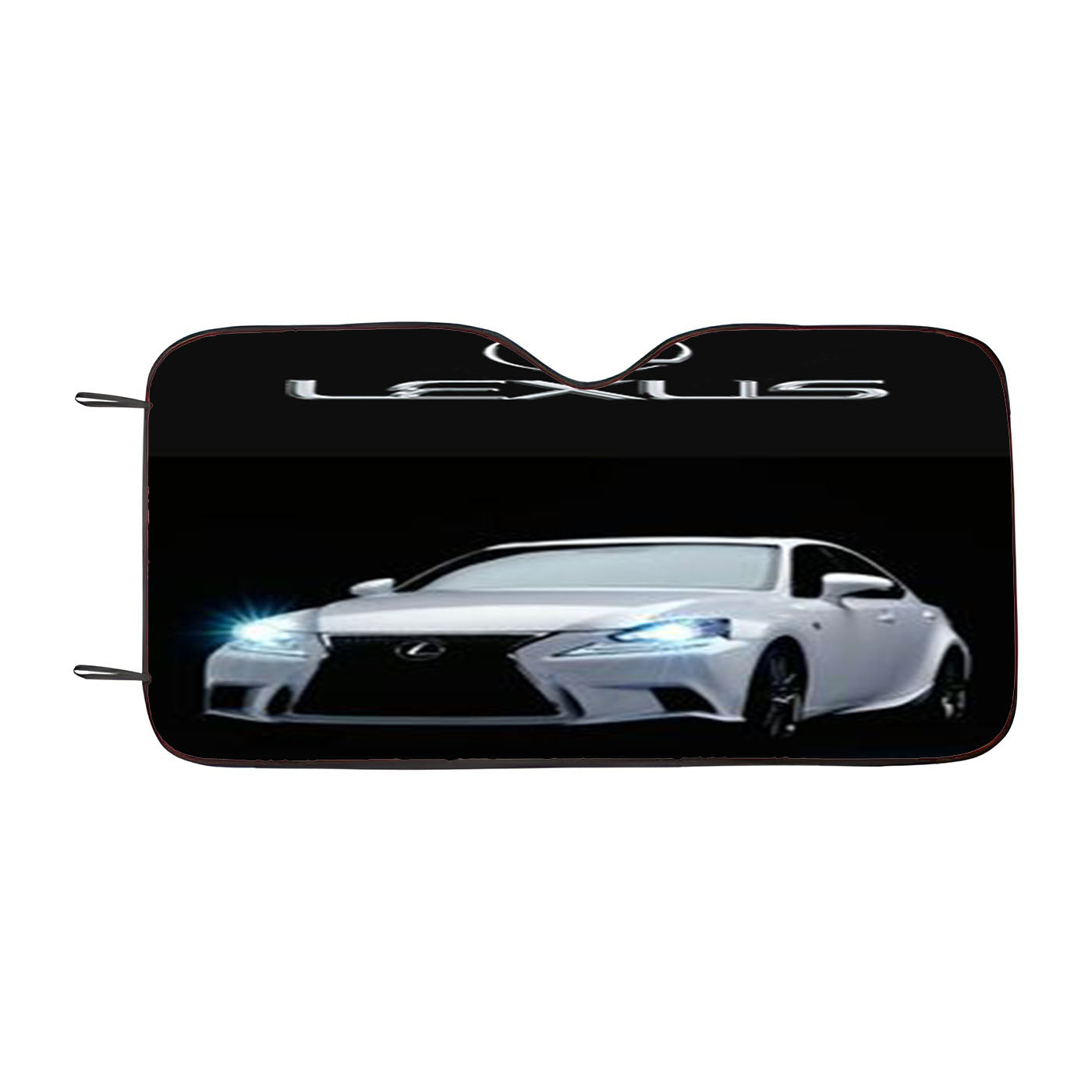 Lexus White Car Gold Logo Car Auto Sun Shade Windshield Cover