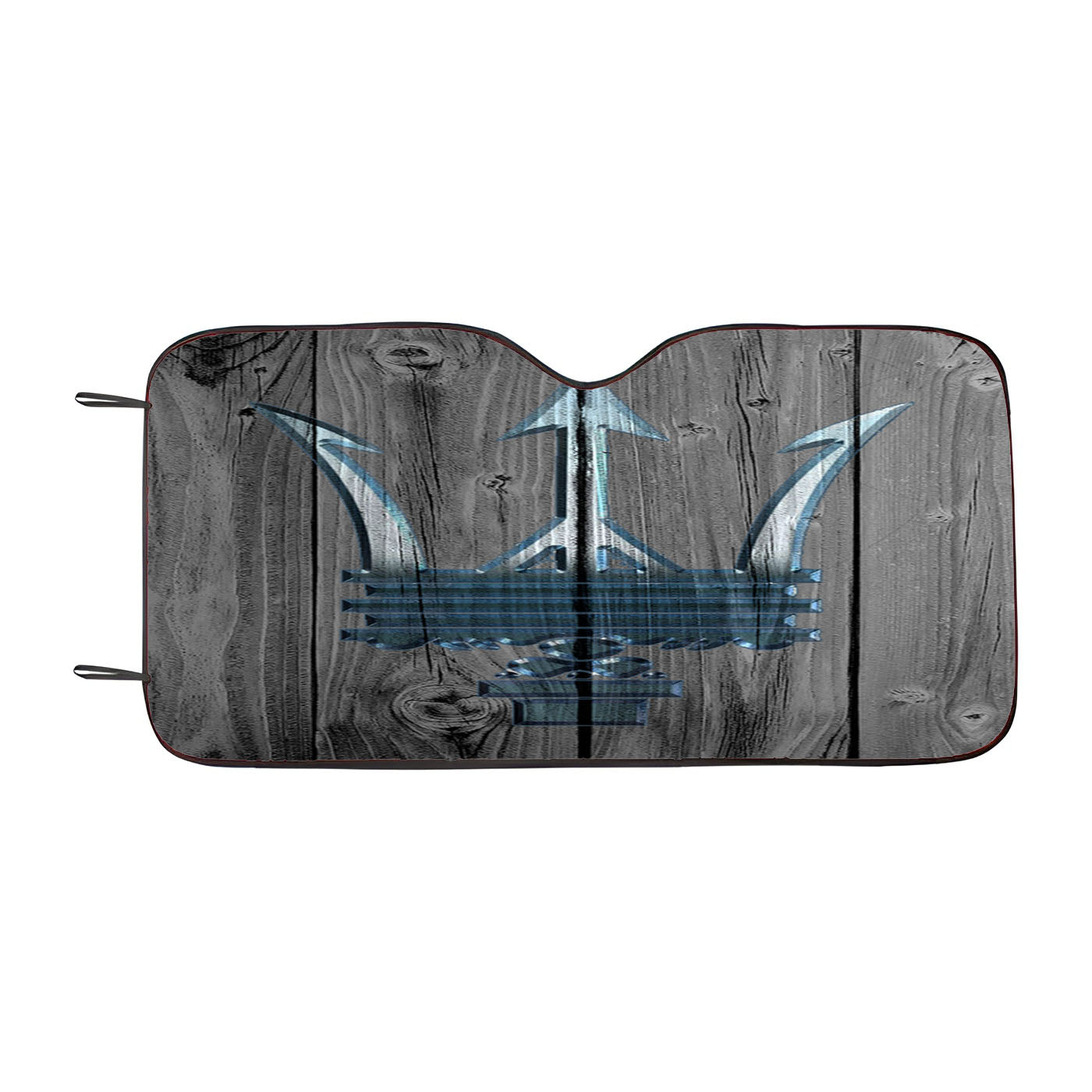 Maserati Car Logo Dark Wood Wallpaper Car Auto Sun Shade Windshield Cover