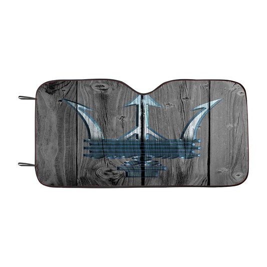 Maserati Car Logo Dark Wood Wallpaper Car Auto Sun Shade Windshield Cover