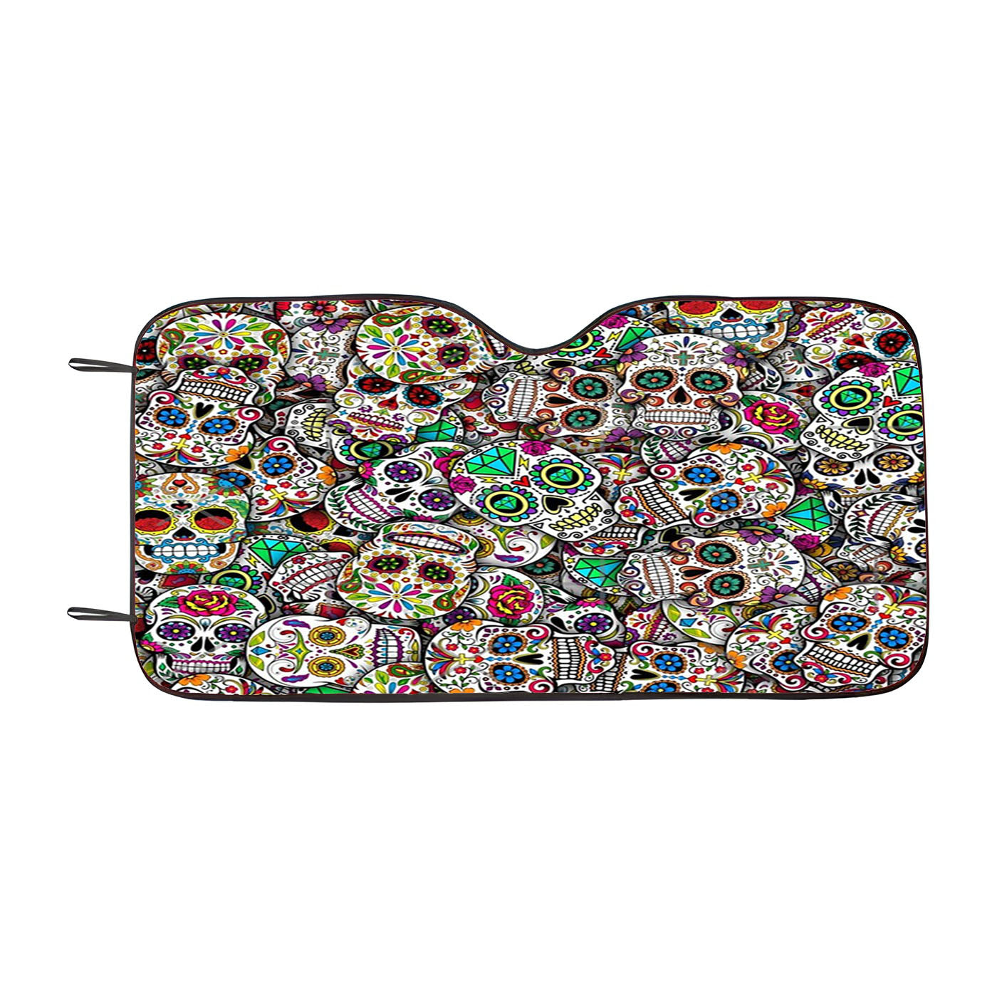 Mexican Sugar Skulls Grateful Dead Car Auto Sun Shade Windshield Cover