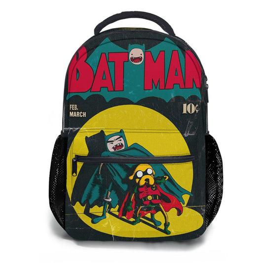Adventure Time Batman And Robin Comic School Backpacks