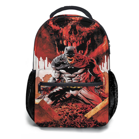 Angry Batman Red Skull School Backpacks