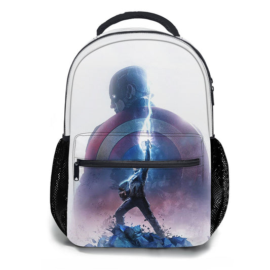 Avengers Endgame Captain America Thor Hammer Lightning School Backpacks