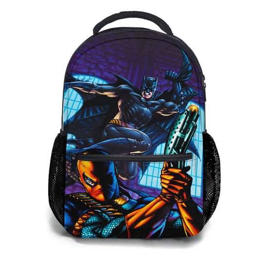 Batman And Deathstroke Fight School Backpacks