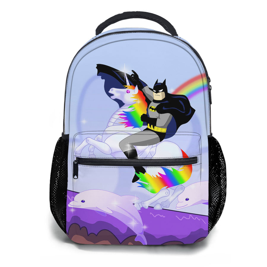 Batman And Unicorn School Backpacks