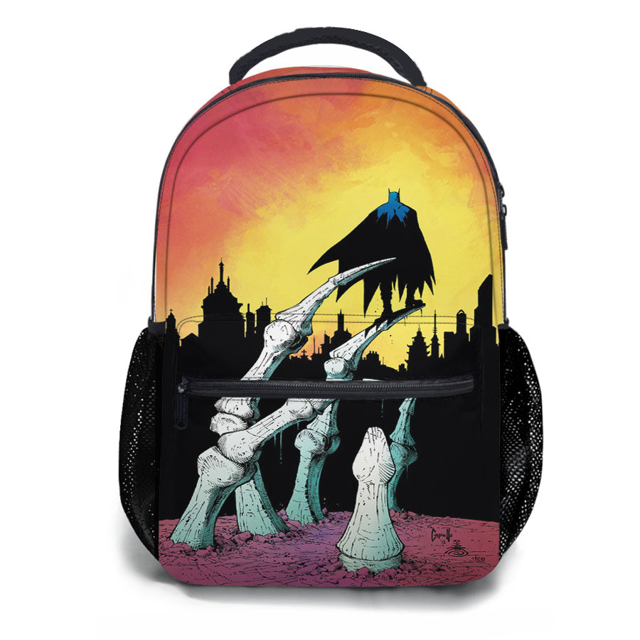 Batman Art Hands Skull School Backpacks