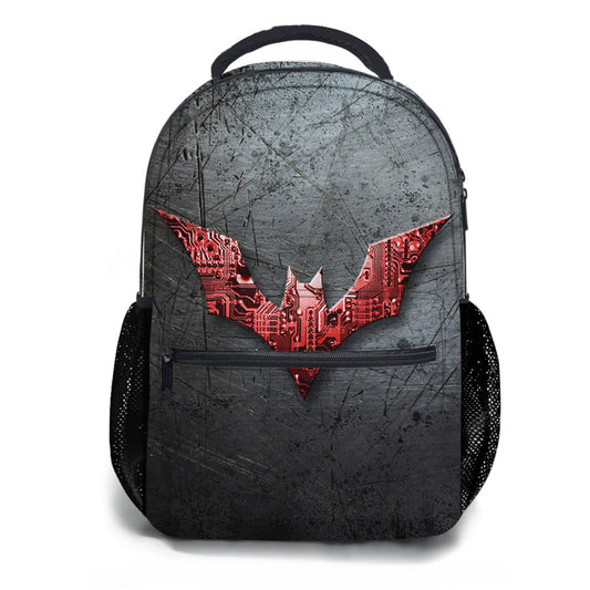 Batman Beyond Red Metal Logo School Backpacks