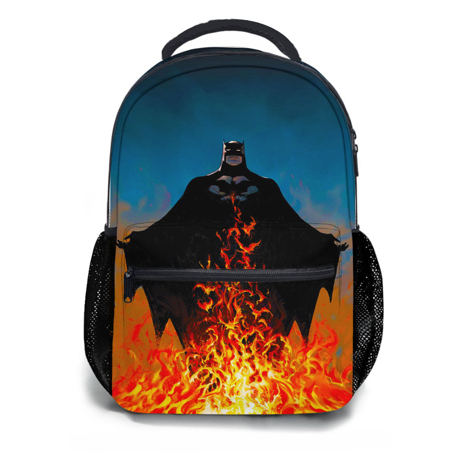 Batman In Flame School Backpacks