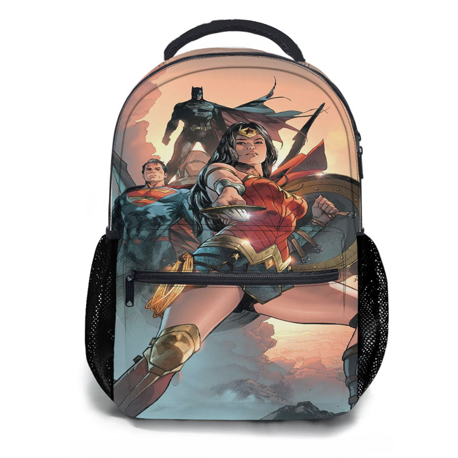 Batman Superman Wonder Woman School Backpacks
