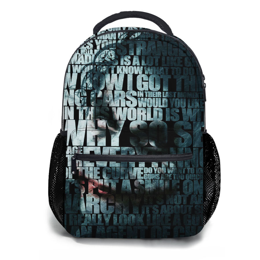 Batman Text School Backpacks
