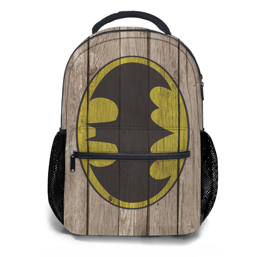 Batman Wood Logo School Backpacks