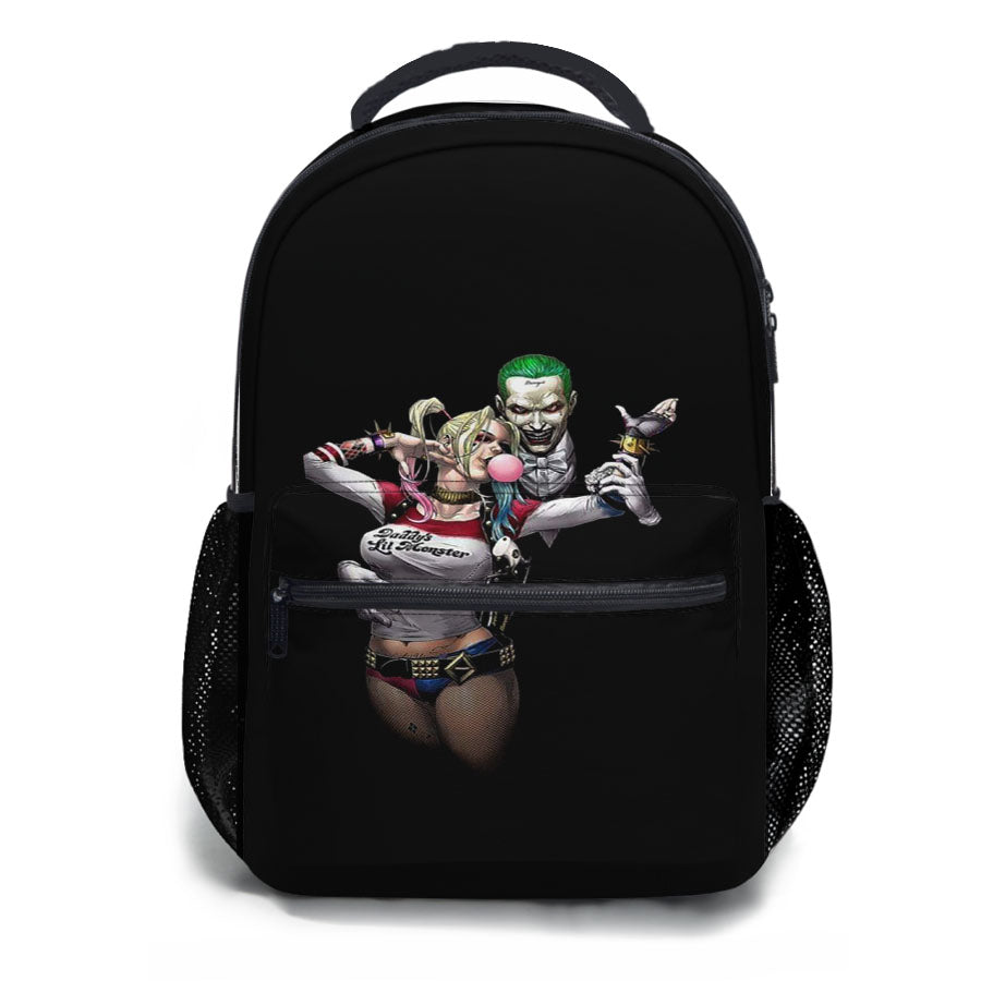 Batman X Harley Quinn Blood Black School Backpacks