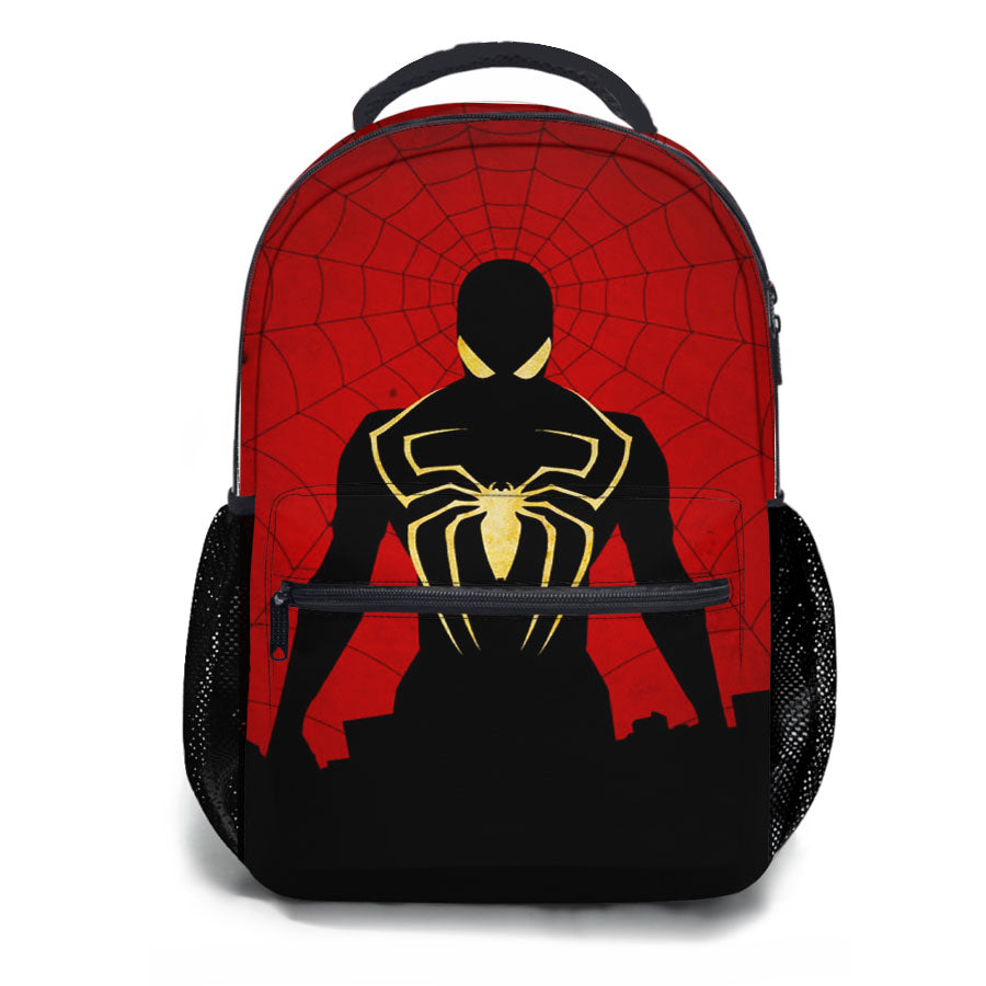 Black Spider Man Vector School Backpacks