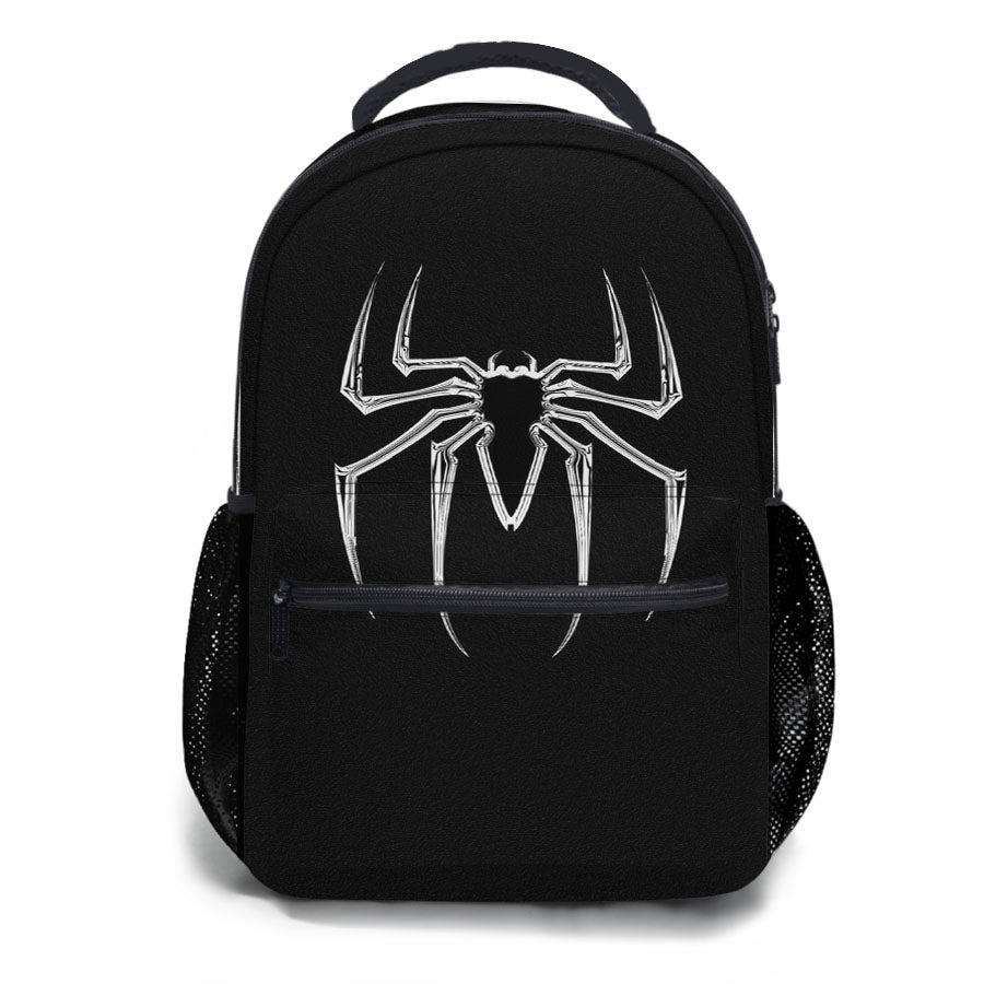 Black White Spiderman Logo School Backpacks