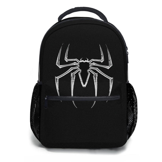 Black White Spiderman Logo School Backpacks