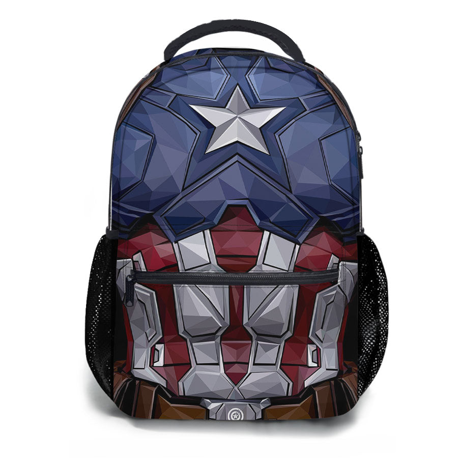Captain America Abstract Suits School Backpacks