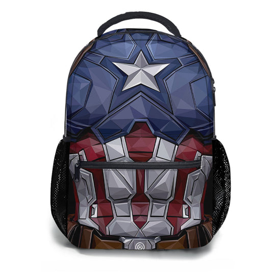 Captain America Abstract Suits School Backpacks