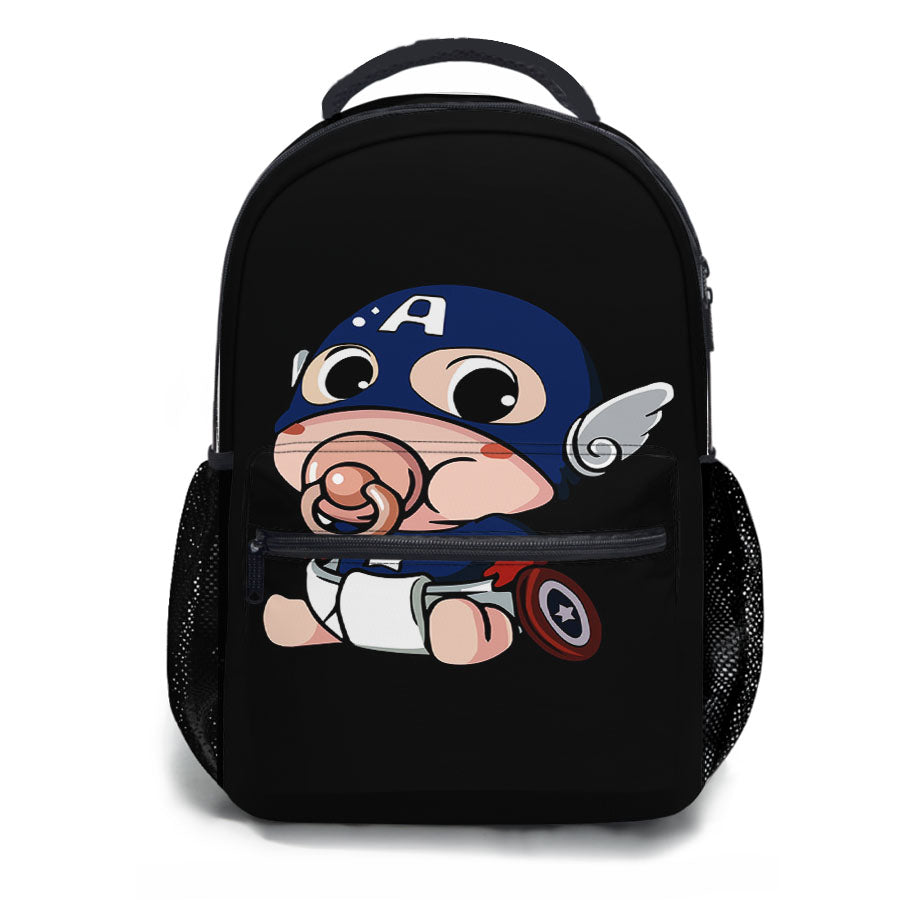 Captain America Caricature Baby School Backpacks