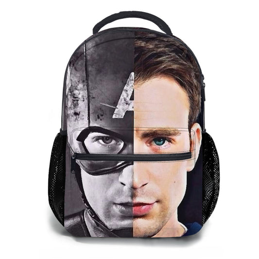 Captain America Close Up Bw And Colour School Backpacks