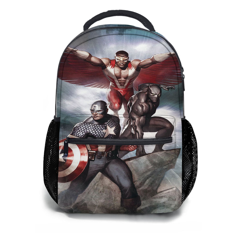 Captain America Falcon Panther School Backpacks