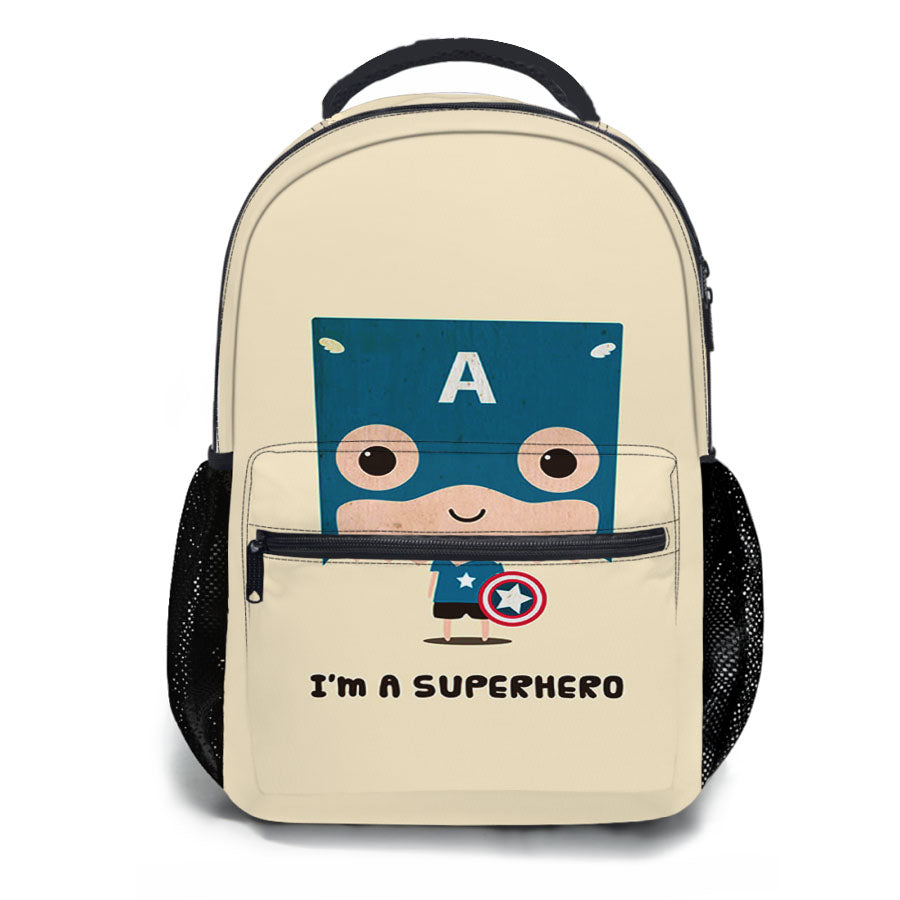 Captain America Kid Vector School Backpacks