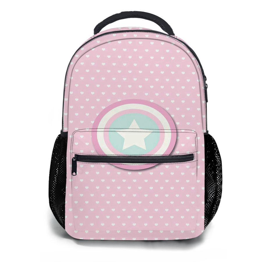 Captain America Pink Girls School Backpacks