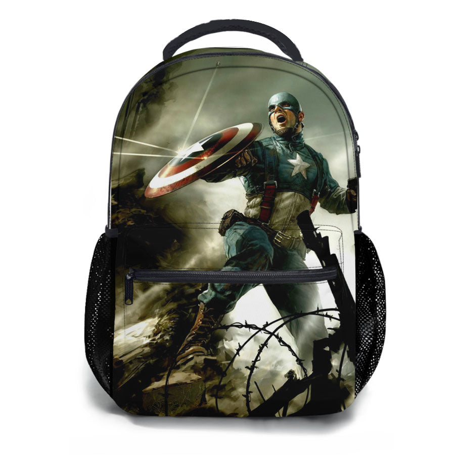 Captain America Shield Defend School Backpacks