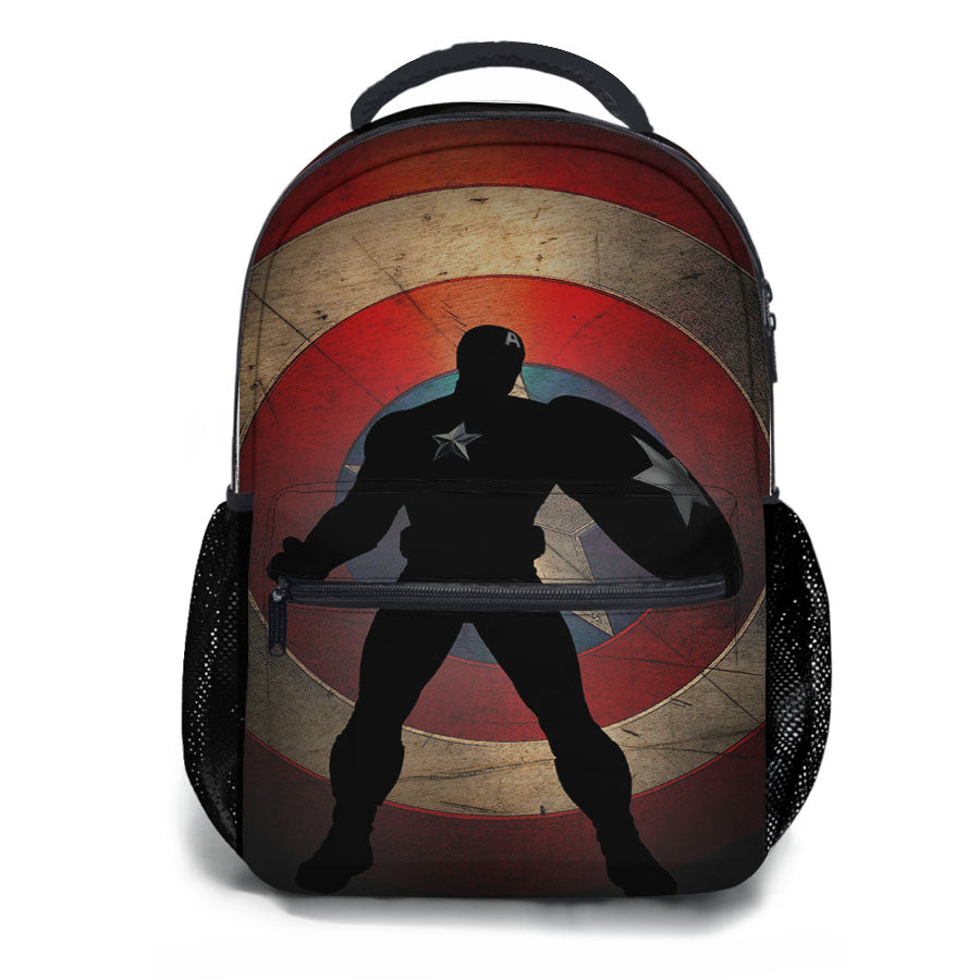 Captain America Silhouette Shield School Backpacks