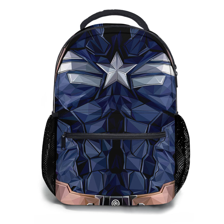 Captain America The First Avenger Art Texture School Backpacks