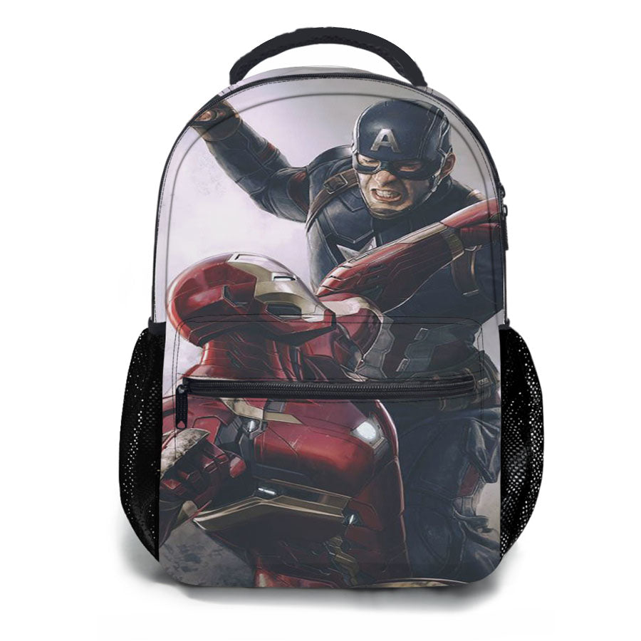 Captain America Vs Iron Man School Backpacks
