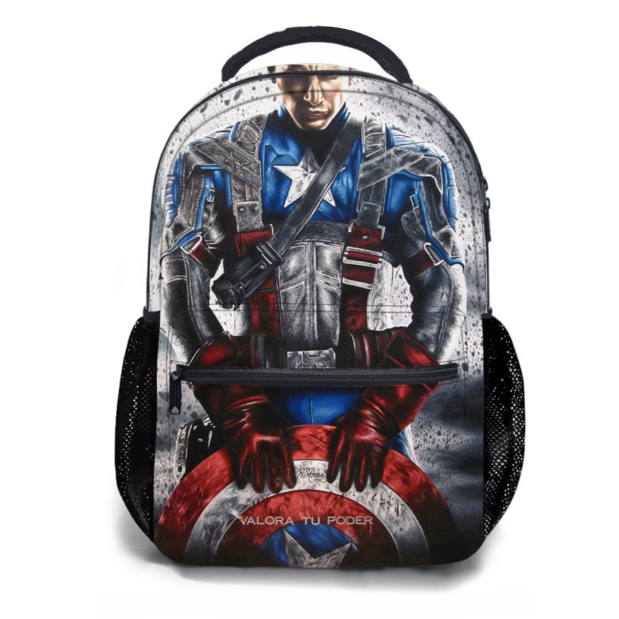 Captain America Wallpaper School Backpacks