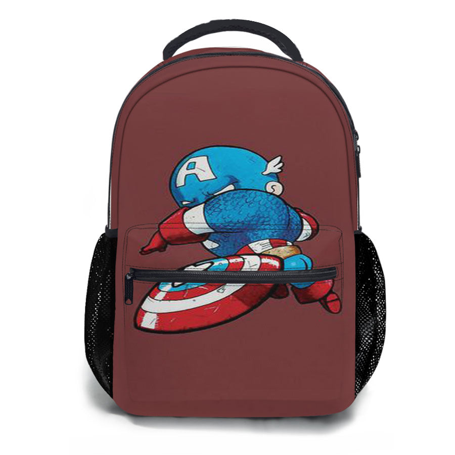 Chibi Kawaii Captain America School Backpacks