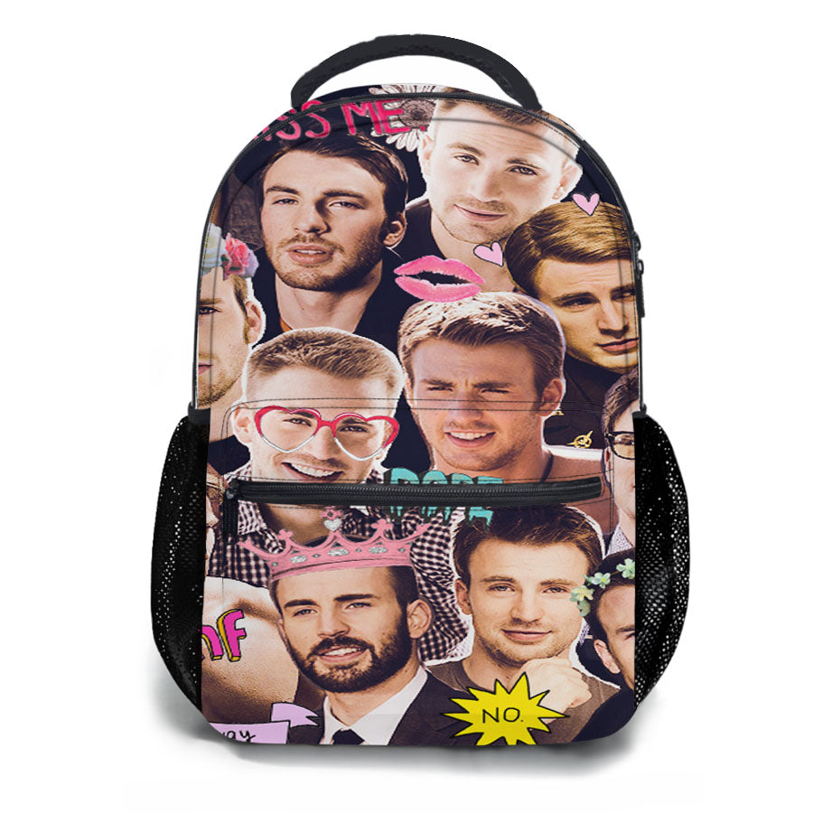 Chris Evans Captain America School Backpacks