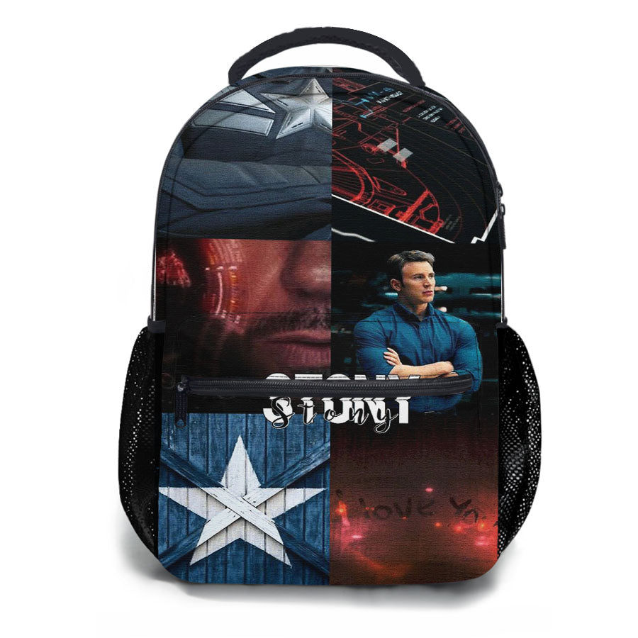 Chris Evans X Captain America Stony School Backpacks