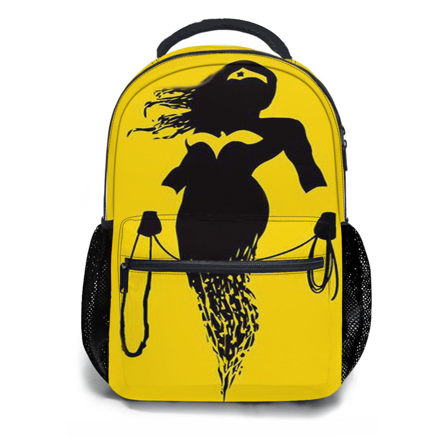 Dc Superheroes Wonder Woman Silhouette School Backpacks