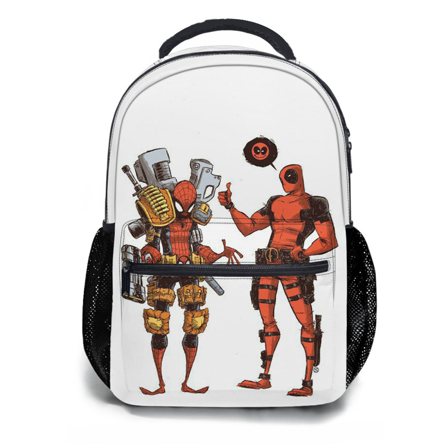 Deadpool And Spiderman Army School Backpacks